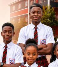 Maris and Lois pupils in uniform